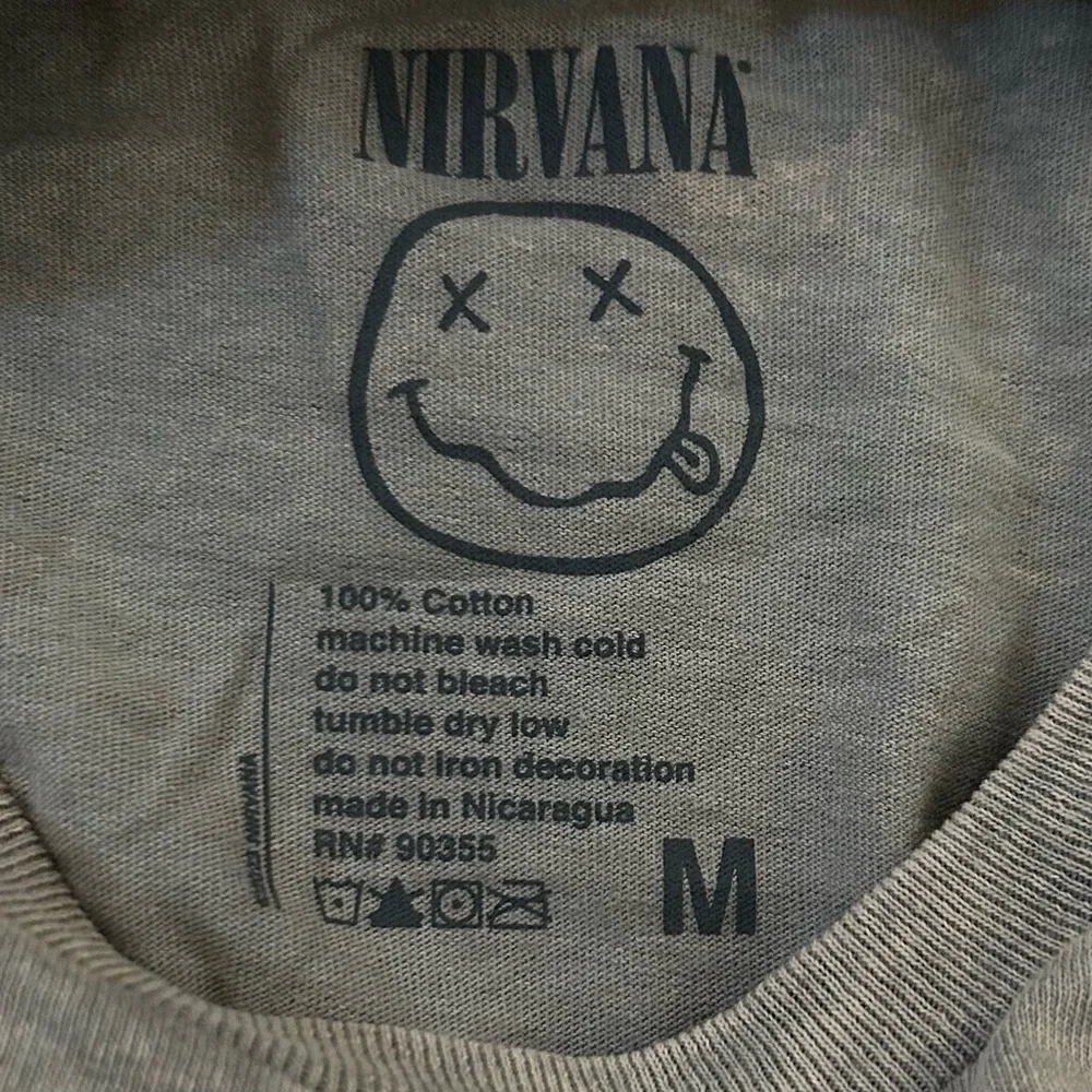 Nirvana Grunge Band Graphic Tee Mineral Washed Women’s Size M NWOT Y2K